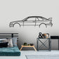 1998 BMW E36 M3 Metal Classic Silhouette Wall Art