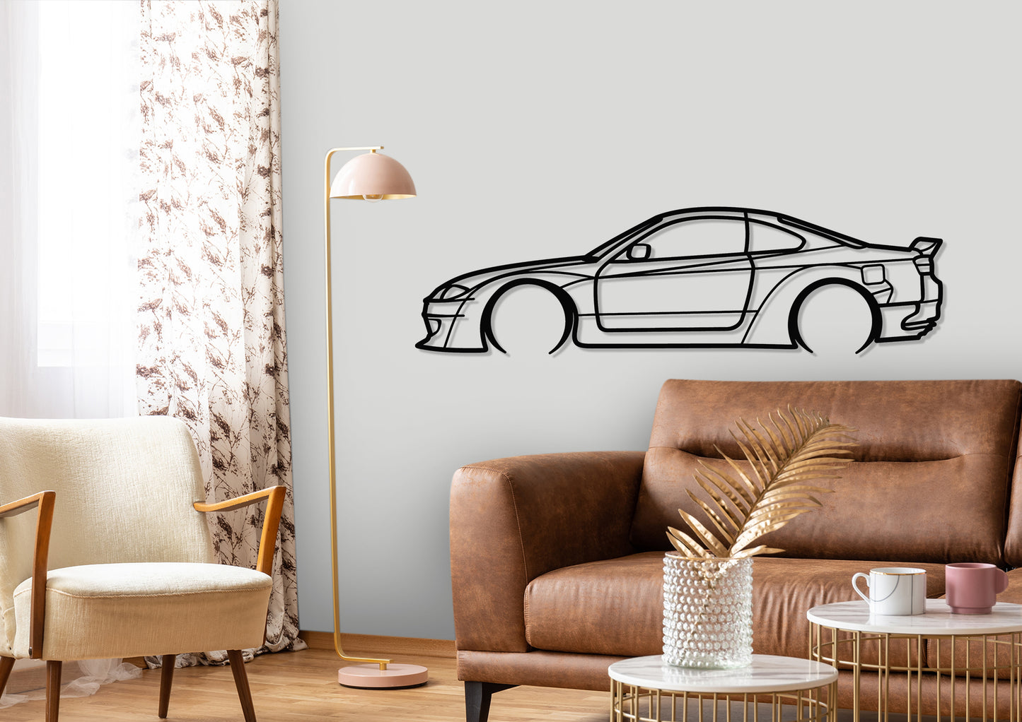 1999 Nissan Silvia S15 Detailed Metal Wall Art