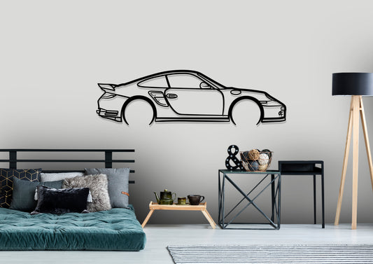 2012 Porsche 911 Turbo S Detailed Metal Wall Art