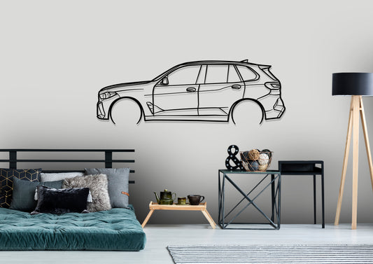 2020 BMW X5 M Competition Detailed Silhouette Metal Wall Art