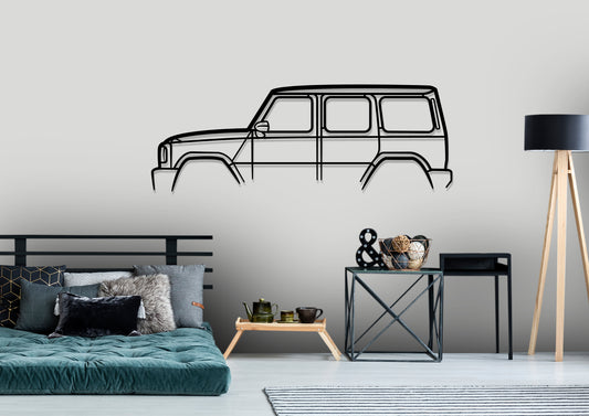 2022 Mercedes Benz G Wagon Classic Silhouette Metal Wall Art