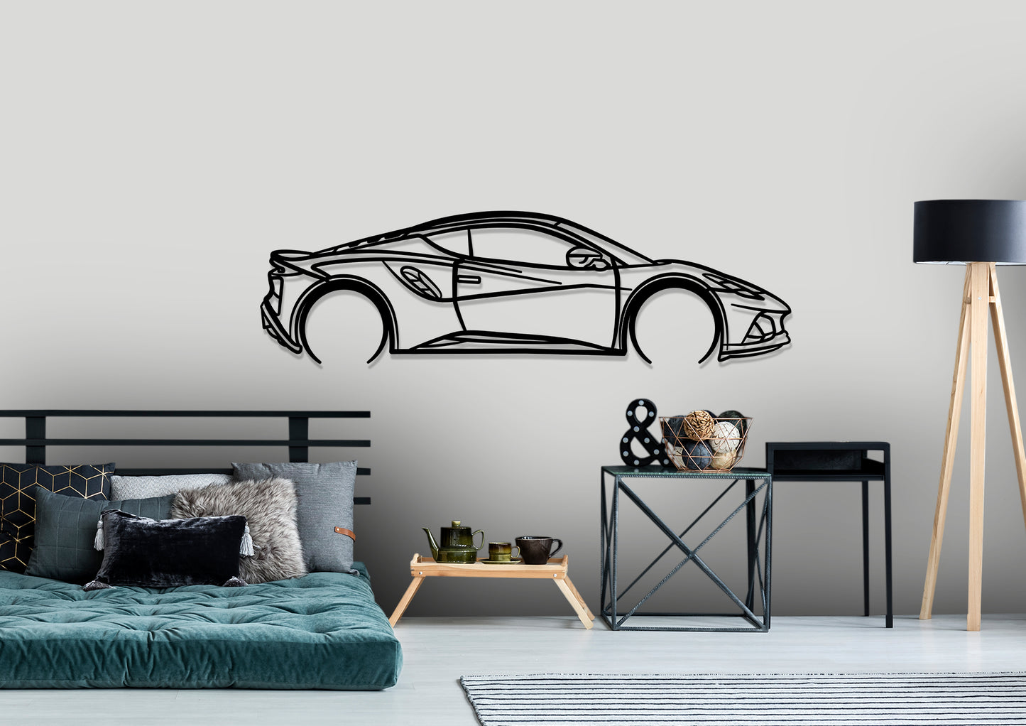 2023 Lotus Emira Detailed Silhouette Metal Wall Art