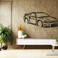 1999 Nissan s15 - Front Angle Silhouette Metal Wall Art