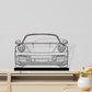 911 Model 992 Front Silhouette Metal Art Stand