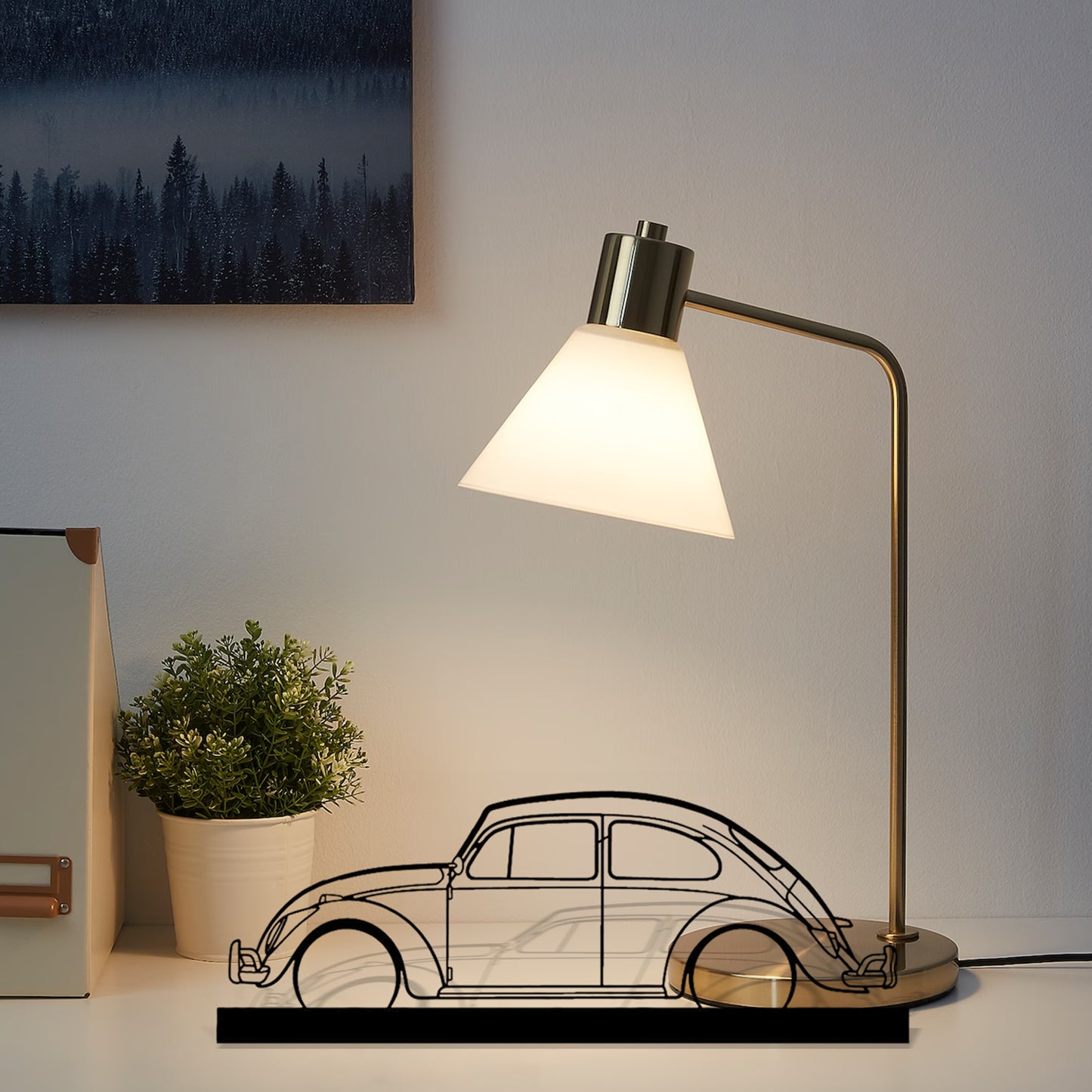 Beetle 1965 Silhouette Metal Art Stand