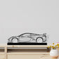 Corvette C8 HTC Silhouette Metal Art Stand