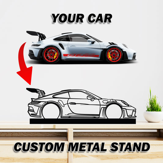 Your Custom Car Standing Silhouette Metal Art