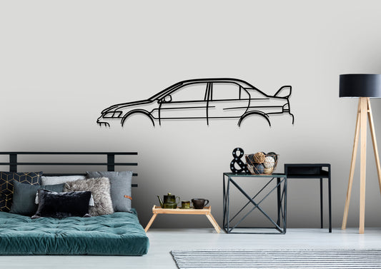 EVO IX Classic Silhouette Metal Wall Art