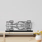 F1 2004 Top View Silhouette Metal Art Stand