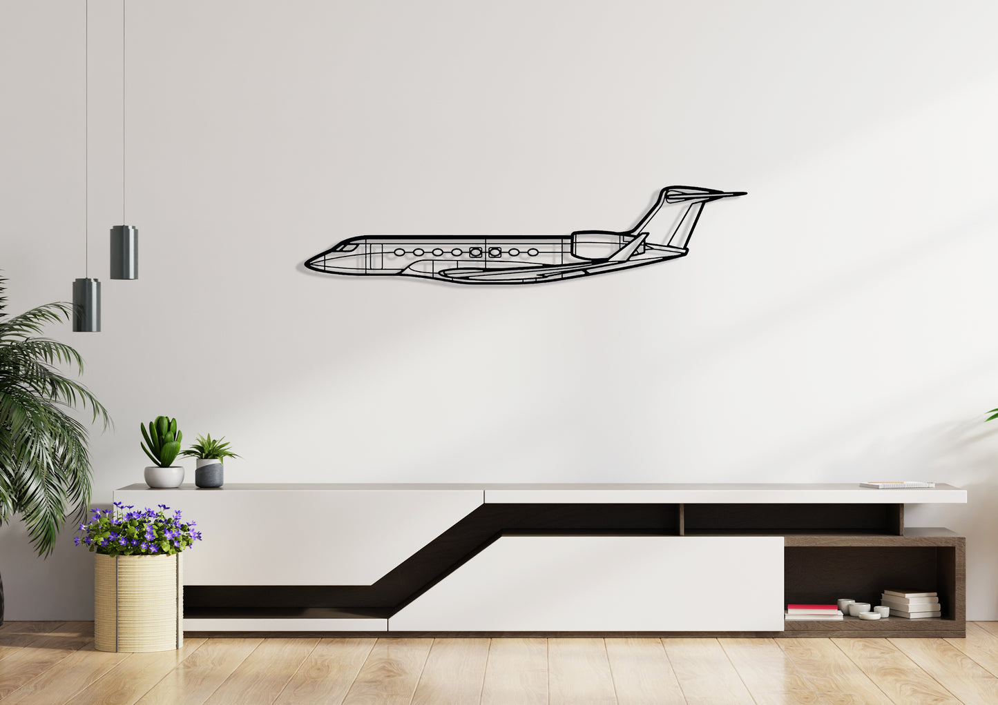 G650 Silhouette Metal Wall Art