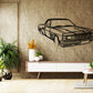 1982 Holden WB Ute Front Angle Silhouette Metal Wall Art