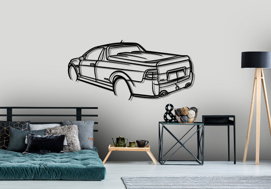 2011 Holden commodore SS-V redline series II Back Angle Silhouette Metal Wall Art