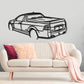 2011 Holden commodore SS-V redline series II Back Angle Silhouette Metal Wall Art