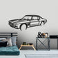 1972 HQ Holden Monaro Front Angle Silhouette Metal Wall Art