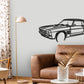 1972 HQ Holden Monaro Front Angle Silhouette Metal Wall Art