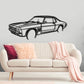 1972 HQ Holden Monaro Front Angle Silhouette Metal Wall Art