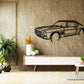 1972 HQ Holden Monaro Front Angle Silhouette Metal Wall Art