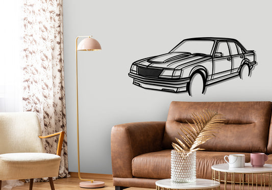 1981 Holden Commodore VH Front Angle Silhouette Metal Wall Art