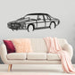 1973 Holden HQ Front Angle Silhouette Metal Wall Art