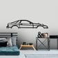 1986 Mazda FC RX7  Classic Silhouette Metal Wall Art