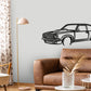 1976 Holden Torana Hatchback Front Angle Silhouette Metal Wall Art