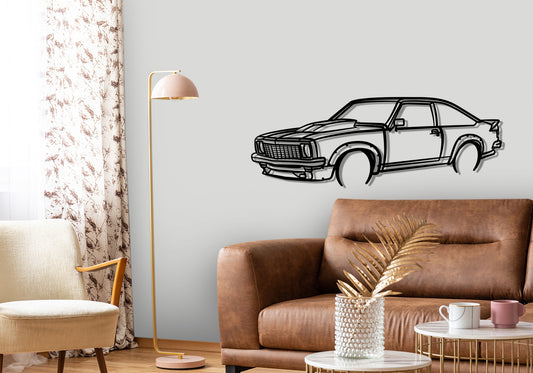 1976 Holden Torana Hatchback Front Angle Silhouette Metal Wall Art