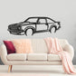 1976 Holden Torana Hatchback Front Angle Silhouette Metal Wall Art