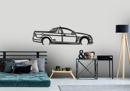 2016 Holden Commodore Utility VF SS Series 2 Detailed Silhouette Metal Wall Art