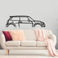 2020 Mini John Cooper Works Hatchback  Classic Silhouette Metal Wall Art