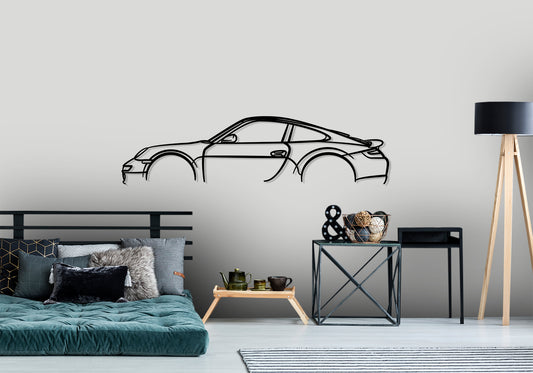 2008 Porche 911 Carrera S 997 series  Classic Silhouette Metal Wall Art