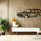 1979 Holden Gemini wagon Front Angle Silhouette Metal Wall Art