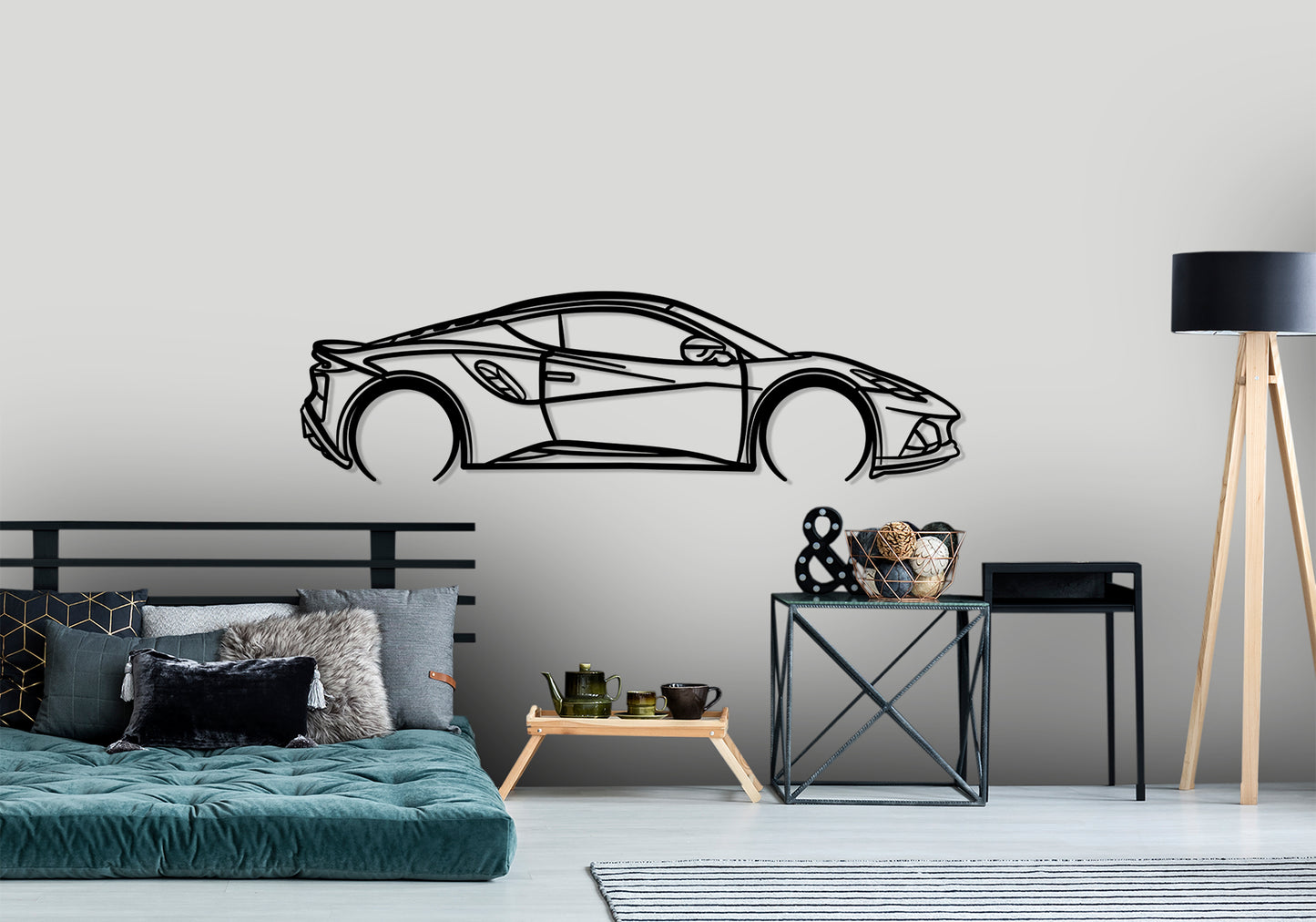 2023 Lotus Emira - Detailed Silhouette Metal Wall Art