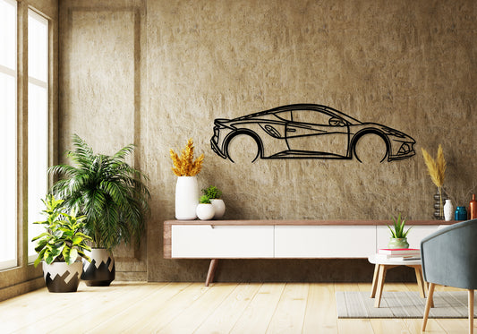 2023 Lotus Emira - Detailed Silhouette Metal Wall Art