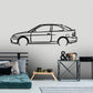 1998 Hyundai Excel - Detailed Silhouette Metal Wall Art