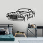 1972 Chevrolet Camaro Z28-RS Front Angle Silhouette Metal Wall Art