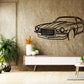 1972 Chevrolet Camaro Z28-RS Front Angle Silhouette Metal Wall Art