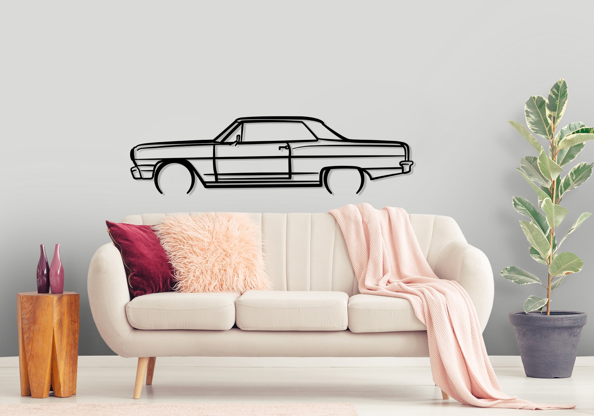 1964 Chevrolet Chevelle SS - Detailed Silhouette Metal Wall Art – Moto ...