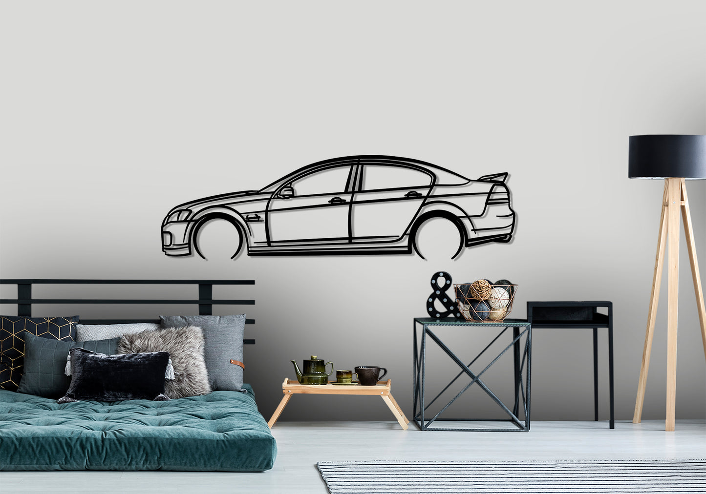 2006 Holden Commodore ve sv6 - Detailed Silhouette Metal Wall Art