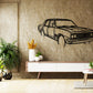 1970 Holden HT Premier Front Angle Silhouette Metal Wall Art