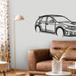 2013 Subaru WRX - Front Angle Silhouette Metal Wall Art