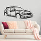 2013 Subaru WRX - Front Angle Silhouette Metal Wall Art