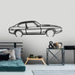 1974 Ford Capri Ghia Hatchback - Detailed Silhouette Metal Wall Art