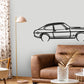 1974 Ford Capri Ghia Hatchback - Detailed Silhouette Metal Wall Art