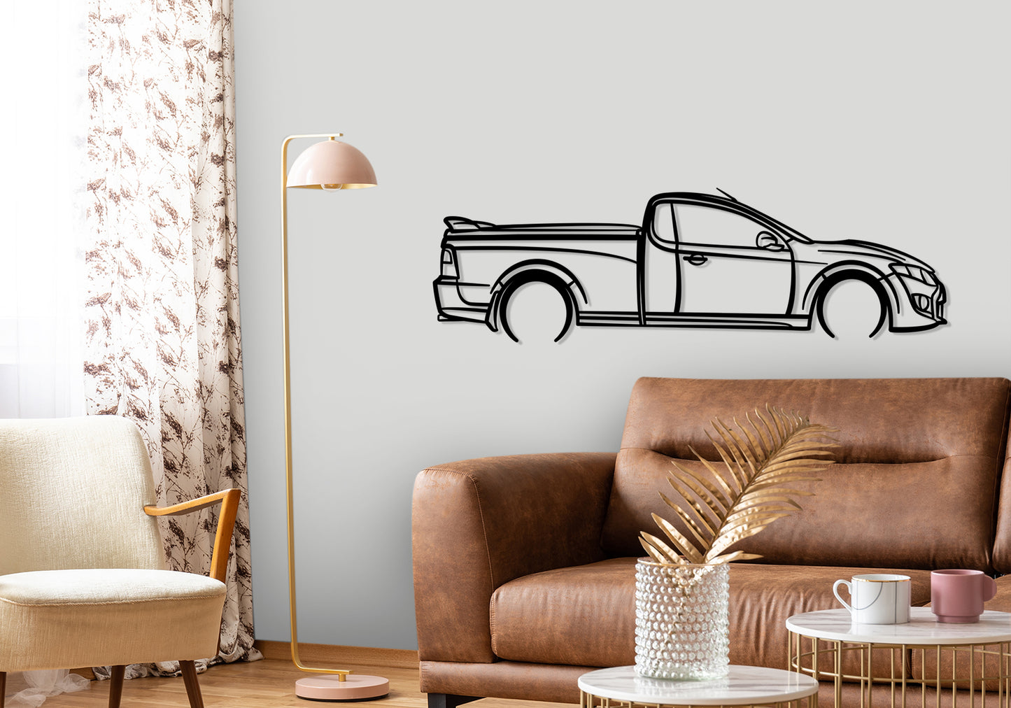 Ford Falcon FG Mk1 5.4l V8 Ute - Detailed Silhouette Metal Wall Art