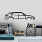 2021 Porsche Cayanne GTS - Classic Silhouette Metal Wall Art