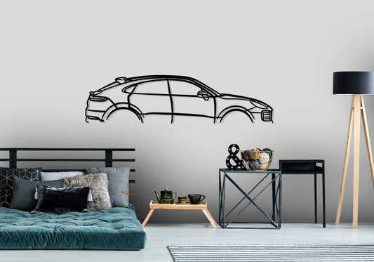 2021 Porsche Cayanne GTS - Classic Silhouette Metal Wall Art