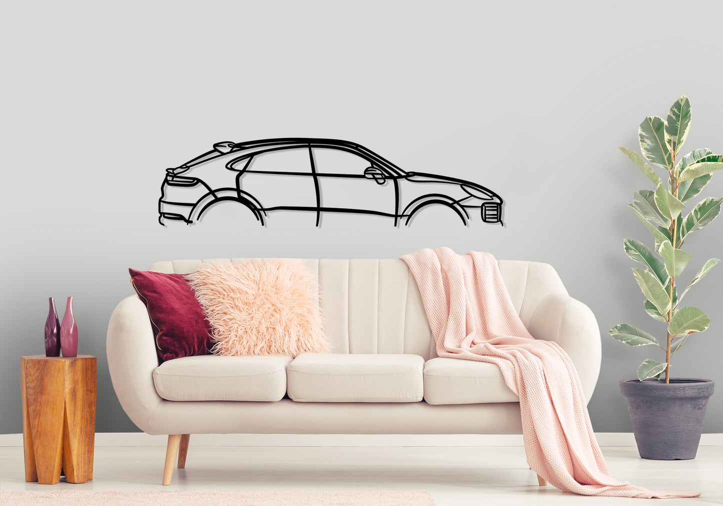 2021 Porsche Cayanne GTS - Classic Silhouette Metal Wall Art