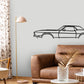 1971 mustang convertible - Classic Silhouette Metal Wall Art