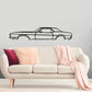 1971 mustang convertible - Classic Silhouette Metal Wall Art