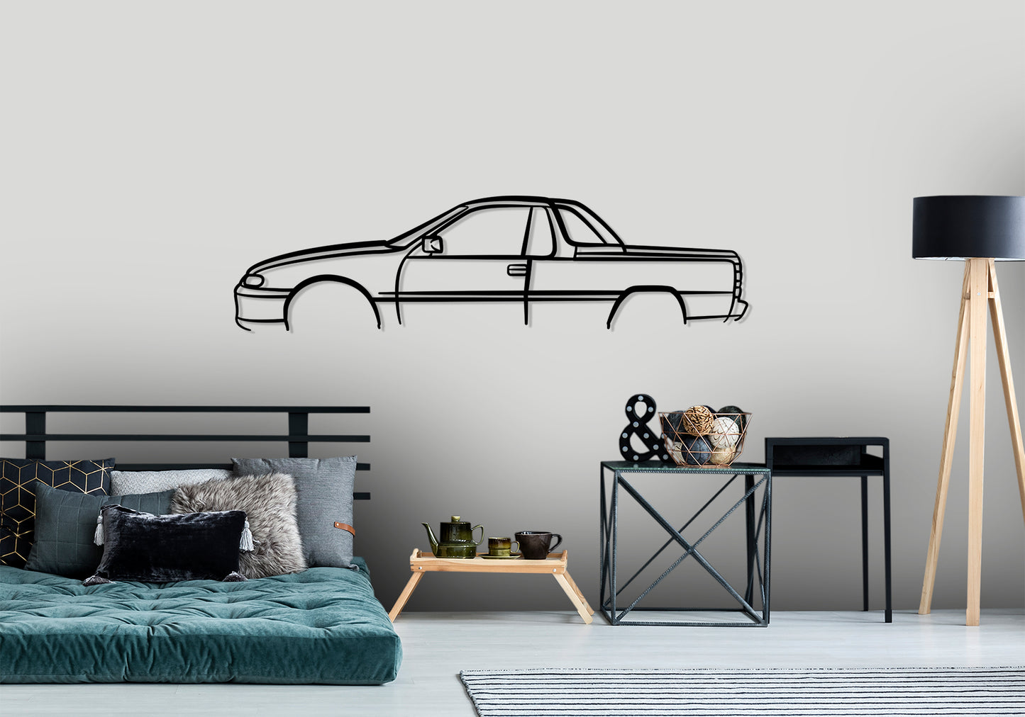 1997 VS Maloo Ute -  Classic Silhouette Metal Wall Art